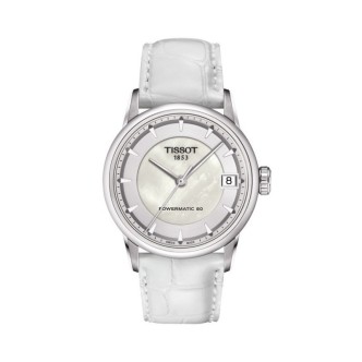 1 - Watch Tissot Automatic woman analog leather strap model T086.207.16.111.00 Luxury Powermatic 80