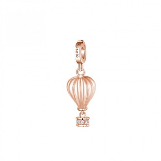 1 - Charm Mongolfiera Rosato donna Argento 925 rosè con zirconi RZ195