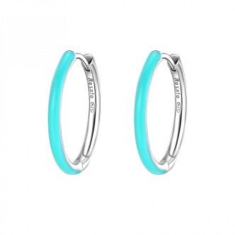 1 - Woman's Turquoise Circlet Earrings Rosato Silver 925 RZO068