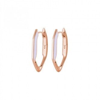 1 - Eva Rosato women's earrings 925 silver rosé with enamel RZEV24