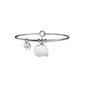 1 - Bracciale Kidult 231596 conchiglia in acciaio 316L con cristalli collezione Animal Planet