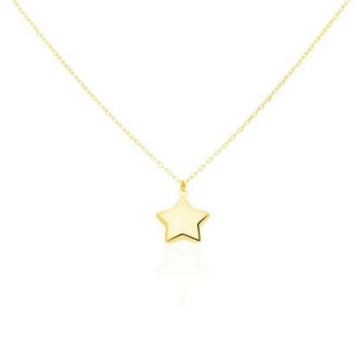 1 - Yellow Gold Star Woman Necklace Stroili 1416817