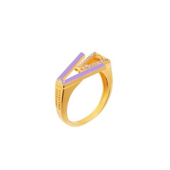 1 - Anello donna Valentina Ferragni MIA LILAC Argento 925 con zirconi DVF-RI-12 mis 18