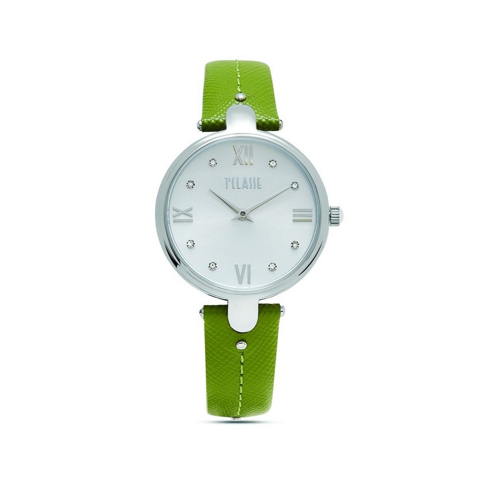 1 - Orologio donna Alviero Martini Santorini verde con cristalli 1680356 acciaio