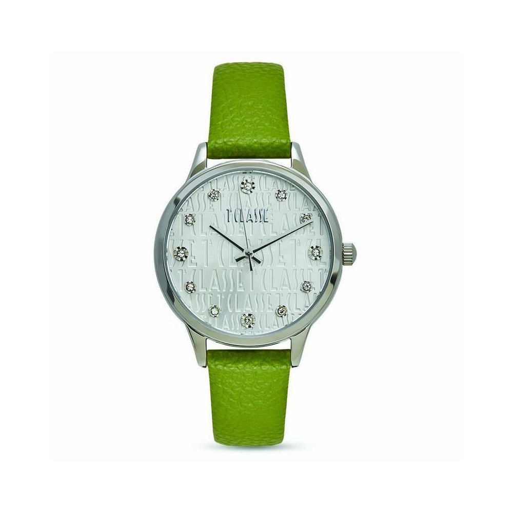 1 - Alviero Martini Formentera women's watch green crystals 1680362 steel