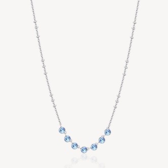 1 - Collana donna Brosway Symphonia acciaio con Swarovski azzurri BYM134