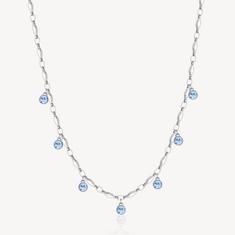 1 - Collana donna Brosway Symphonia acciaio con Swarovski azzurri BYM139