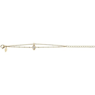 1 - Bracciale Breil donna Giulia Salemi due fili punto luce acciaio dorato TJ3181