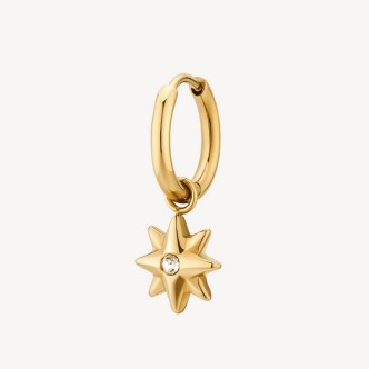 1 - Brosway Chakra BHKE132 golden pole star woman earring in 316L steel