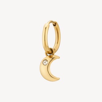 1 - Brosway Chakra BHKE136 gold moon woman earring in 316L steel