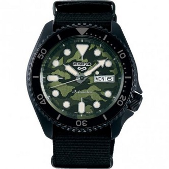 1 - Orologio Automatico Seiko 5 Sport Camo SRPJ37K1 cinturino tessuto nero