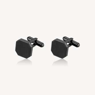 1 - Brosway INK cufflinks man black satin steel BIK107