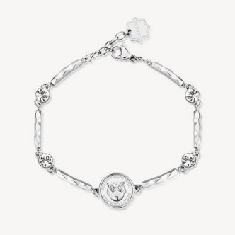 1 - Bracciale donna gufo Brosway Chakra BHKB121 acciaio con cristalli