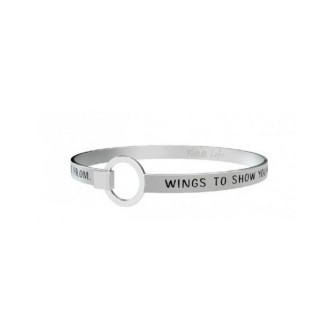 1 - Bracciale Kidult 731348 rigido in acciaio 316L con frase in inglese collezione Philosophy