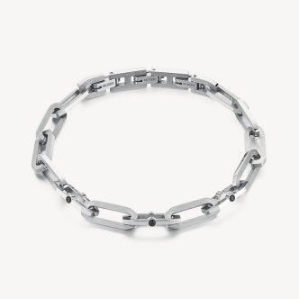 1 - Brosway Caliburn BBU11 chain bracelet in satin steel with crystal