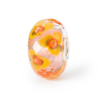 1 - Trollbeads Fiori dal cuore donna TGLBE-30089 Vetro arancione