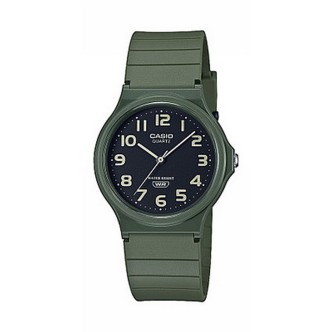 1 - Casio watch only time unisex green resin black dial MQ-24UC-3BEF