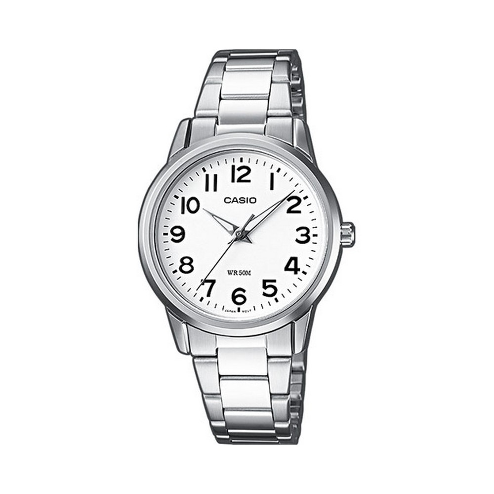 1 - Orologio Casio Collection bianco donna acciaio LTP-1303PD-7BVEG