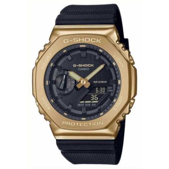 1 - Casio G-Shock black and gold watch GM-2100G-1A9ER resin