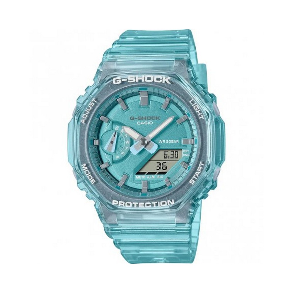 1 - Orologio Casio G-Shock donna trasparente azzurro GMA-S2100SK-2AER