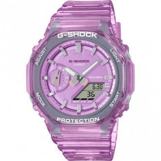 1 - Casio G-Shock watch woman transparent pink GMA-S2100SK-4AER