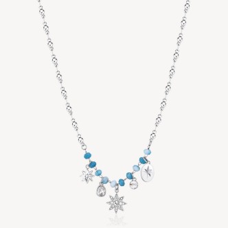 1 - Brosway Chakra BHKN084 star woman necklace in steel with crystals