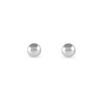 1 - 9Kt White Gold Spheres Woman Earrings Stroili Bon Ton 1400942