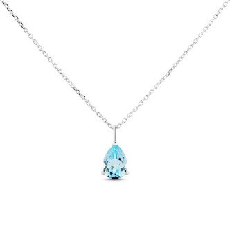 1 - 9Kt White Gold Topaz Woman Necklace Stroili Amelie 1413217