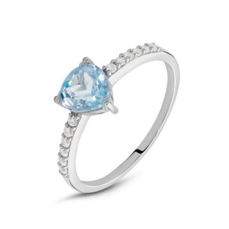 1 - Topaz woman ring 9Kt White Gold Stroili Amelie with cubic zirconia 1413234