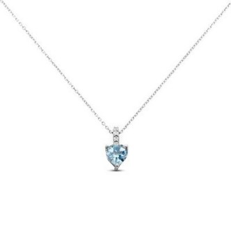 1 - Stroili Amelie 9Kt White Gold Topaz Woman Necklace with Cubic Zirconia 1413235