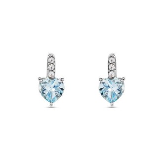 1 - 9Kt White Gold Topaz Woman Earrings Stroili Amelie with Cubic Zirconia 1413236