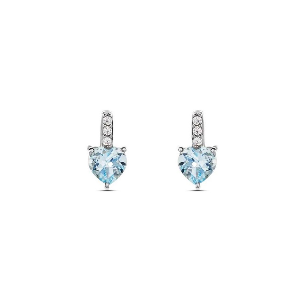 1 - 9Kt White Gold Topaz Woman Earrings Stroili Amelie with Cubic Zirconia 1413236