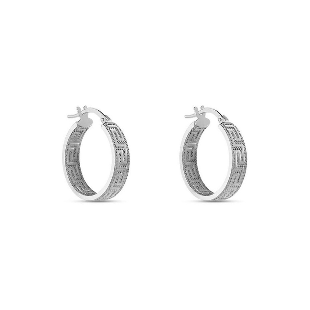 1 - Women's 9Kt White Gold Circlet Earrings Stroili Toujours 1416977