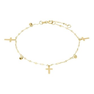 1 - Bracciale donna crocifissi Oro Giallo 9Kt Stroili Holy 1418079