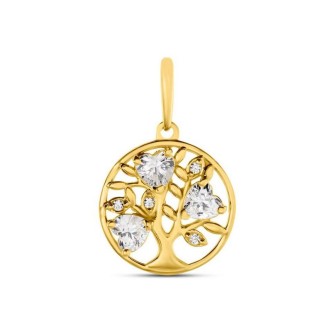 1 - Ciondolo albero della vita donna Oro Giallo 9Kt Stroili Poeme con zirconi 1418149