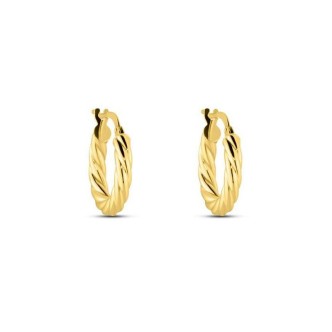 1 - Women's 9Kt Yellow Gold Circle Earrings Stroili Toujours 1418288