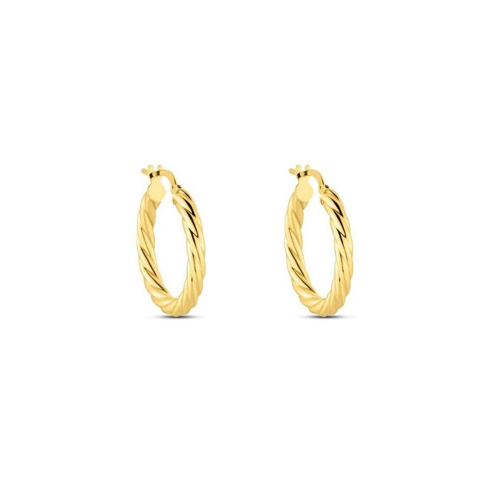 1 - 9Kt Yellow Gold Circle Earrings Stroili Toujours 1418289