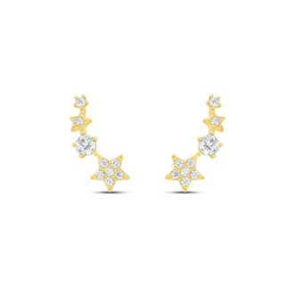 1 - Women's stud earrings 9Kt Yellow Gold Stroili Toujours with white zircons 1418875