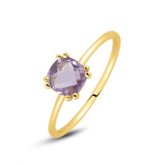 1 - 9Kt Yellow Gold Amethyst Woman Ring Stroili Amelie 1419189