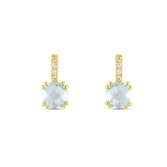 1 - 9Kt Yellow Gold Topaz Woman Earrings Stroili Amelie with zircons 1419212