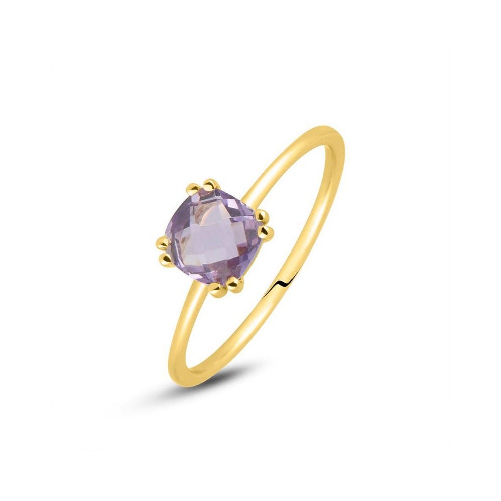 1 - 9Kt Yellow Gold Amethyst Woman Ring Stroili Amelie 1419224