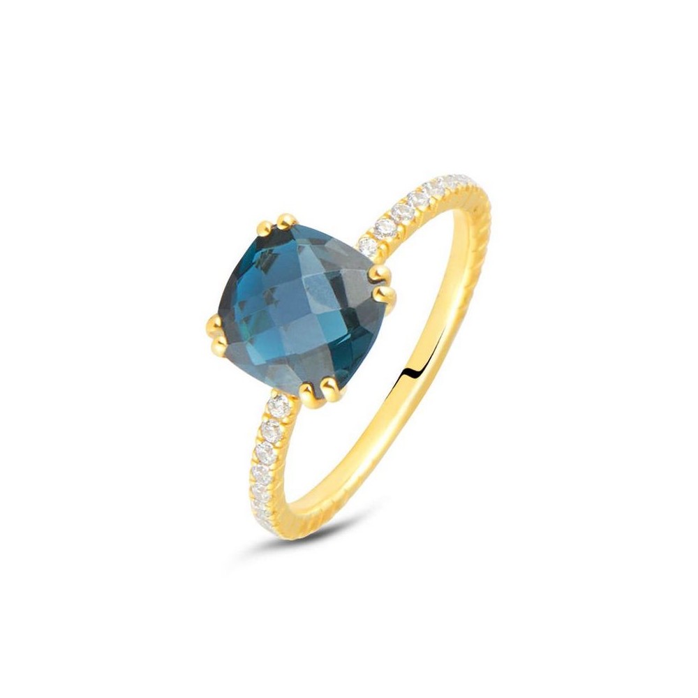 1 - Topaz woman ring 9Kt Yellow Gold Stroili Amelie 1419256 with zircons