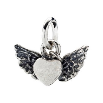 1 - Amen woman winged heart charm Silver 925 CH-AM04