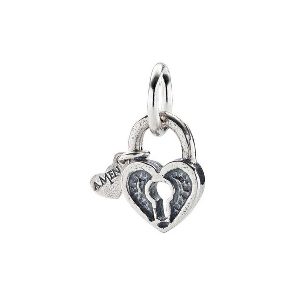 1 - Charm cuore lucchetto donna Amen Argento 925 CH-AM07