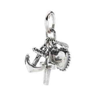 1 - Charm fede speranza e carità donna Amen Argento 925 CH-FA03