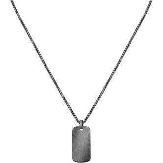 1 - Sector Basic man necklace in burnished steel SZS77