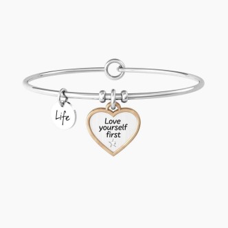 1 - Kidult woman bracelet "Love yourself first" 732078 316L steel Love collection