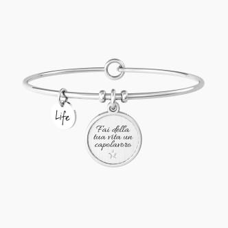 1 - Kidult woman bracelet "Make your life a masterpiece" 732090 316L steel Philosophy collection