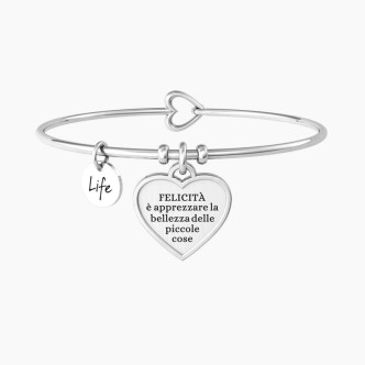 1 - Kidult woman bracelet "Happiness" 732093 316L steel Philosophy collection