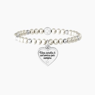 1 - Bracciale donna Kidult  sorella amica per sempre 732098 acciaio 316L collezione Family